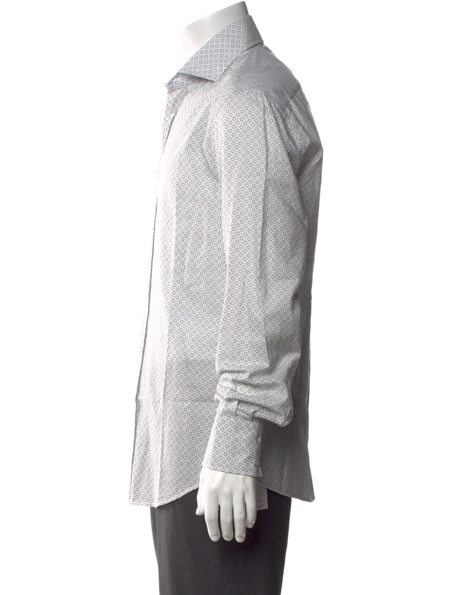 Brunello Cucinelli Printed Long Sleeve Dress Shirt