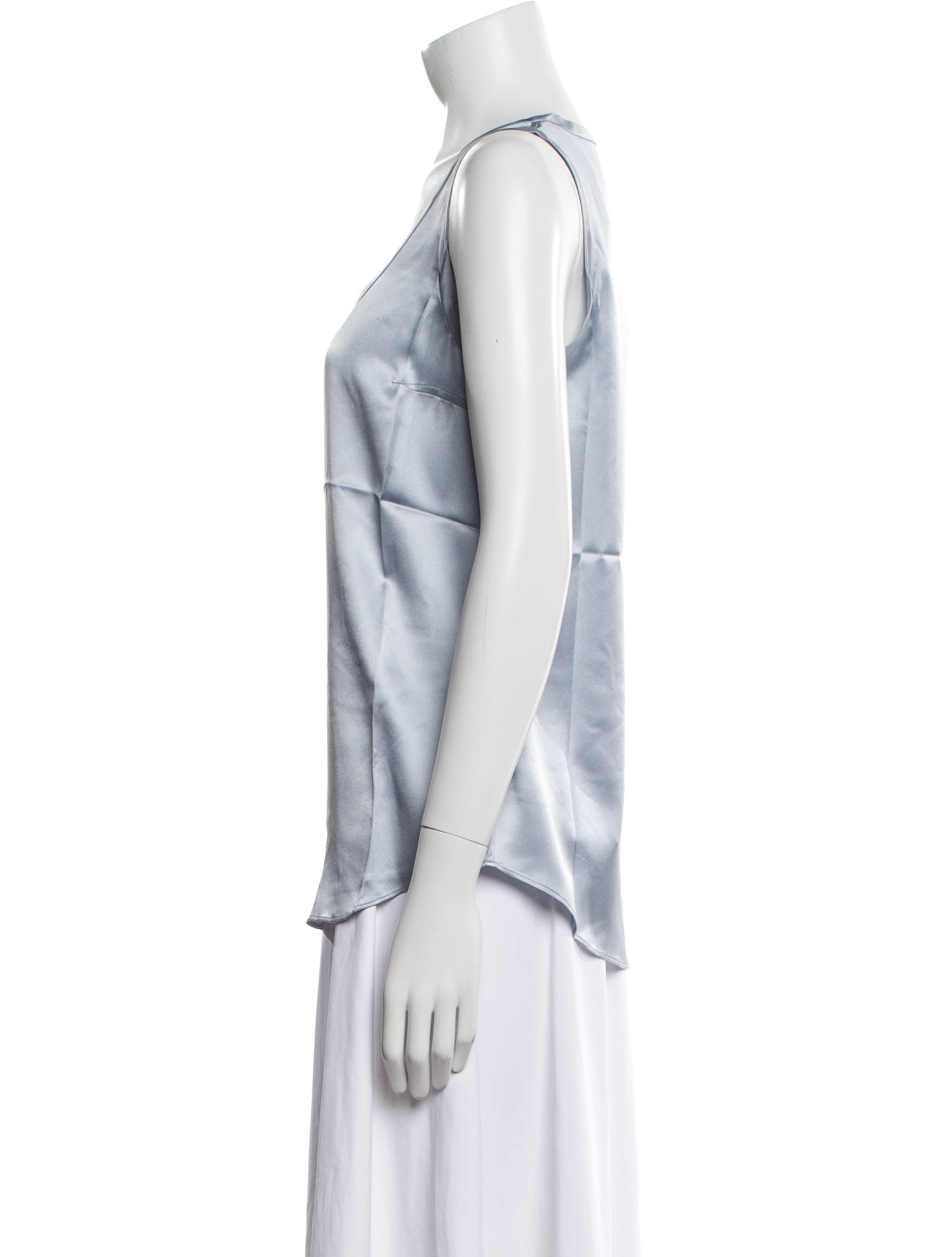 Brunello Cucinelli Silk Scoop Neck Top w/ Tags