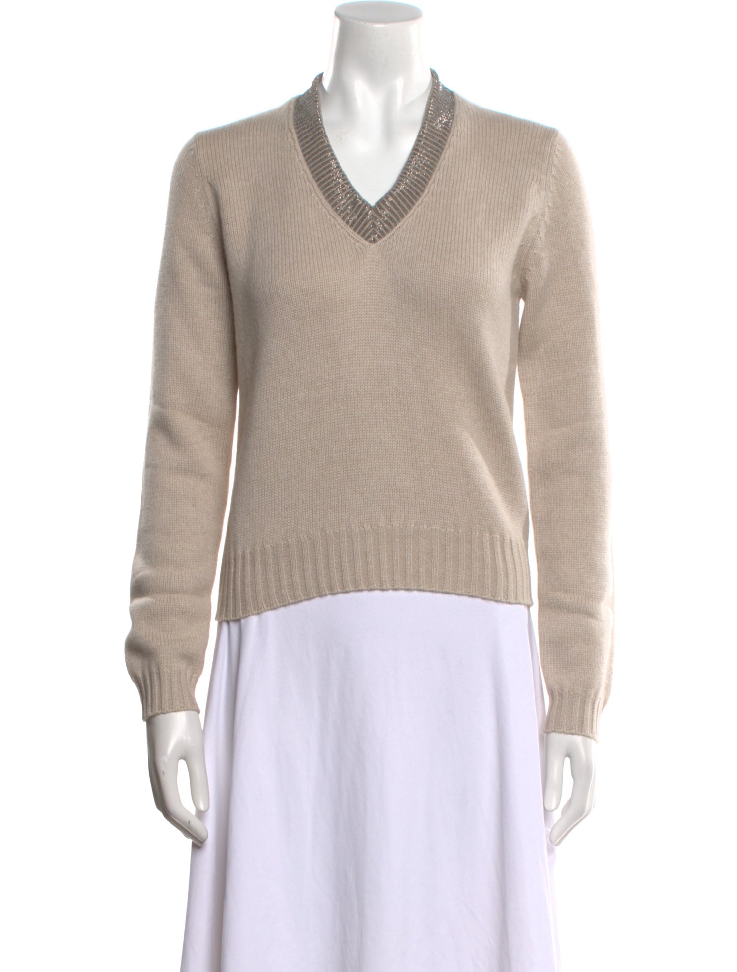 Brunello Cucinelli Cashmere V-Neck Sweater w/ Tags