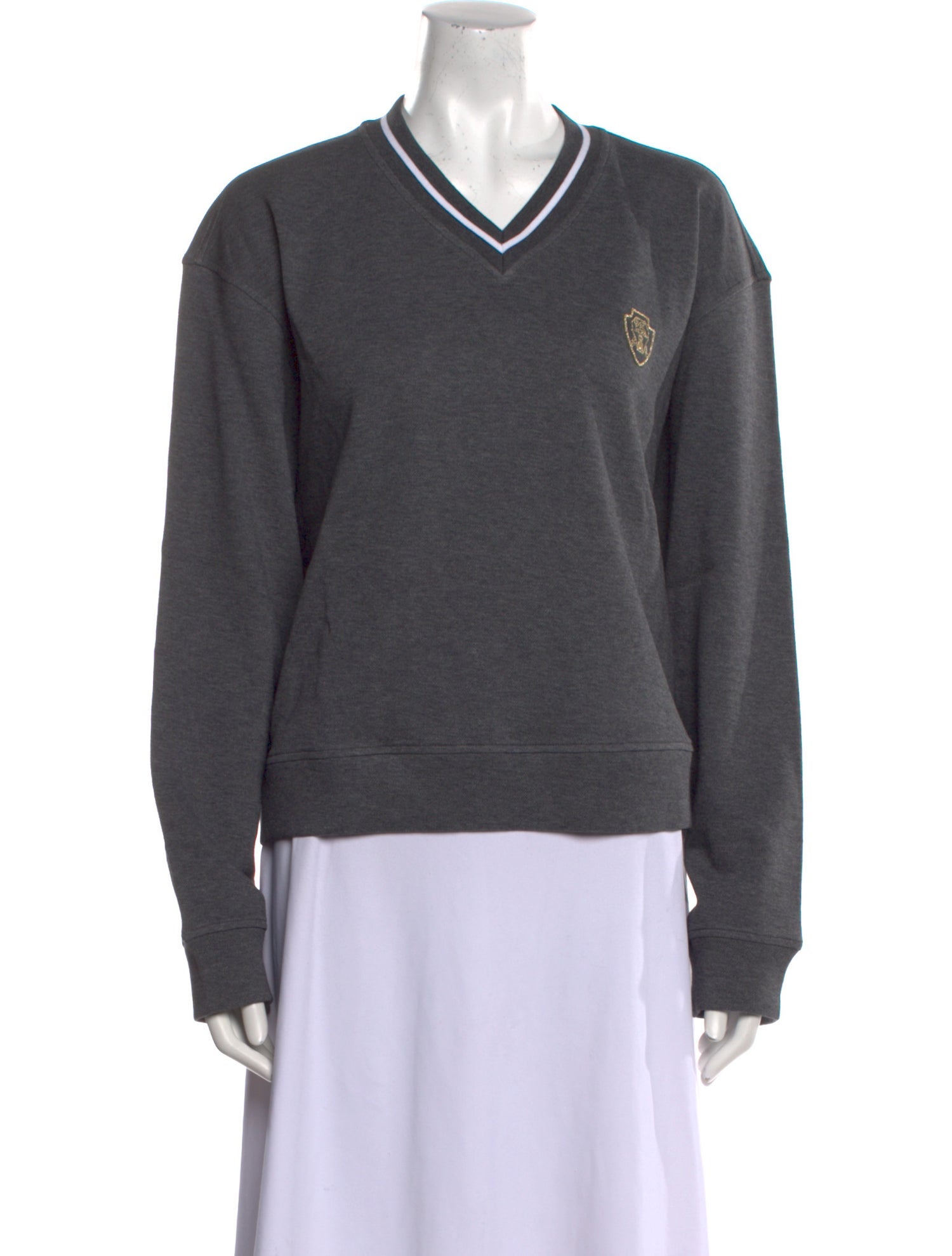 Brunello Cucinelli V-Neck Long Sleeve Sweatshirt