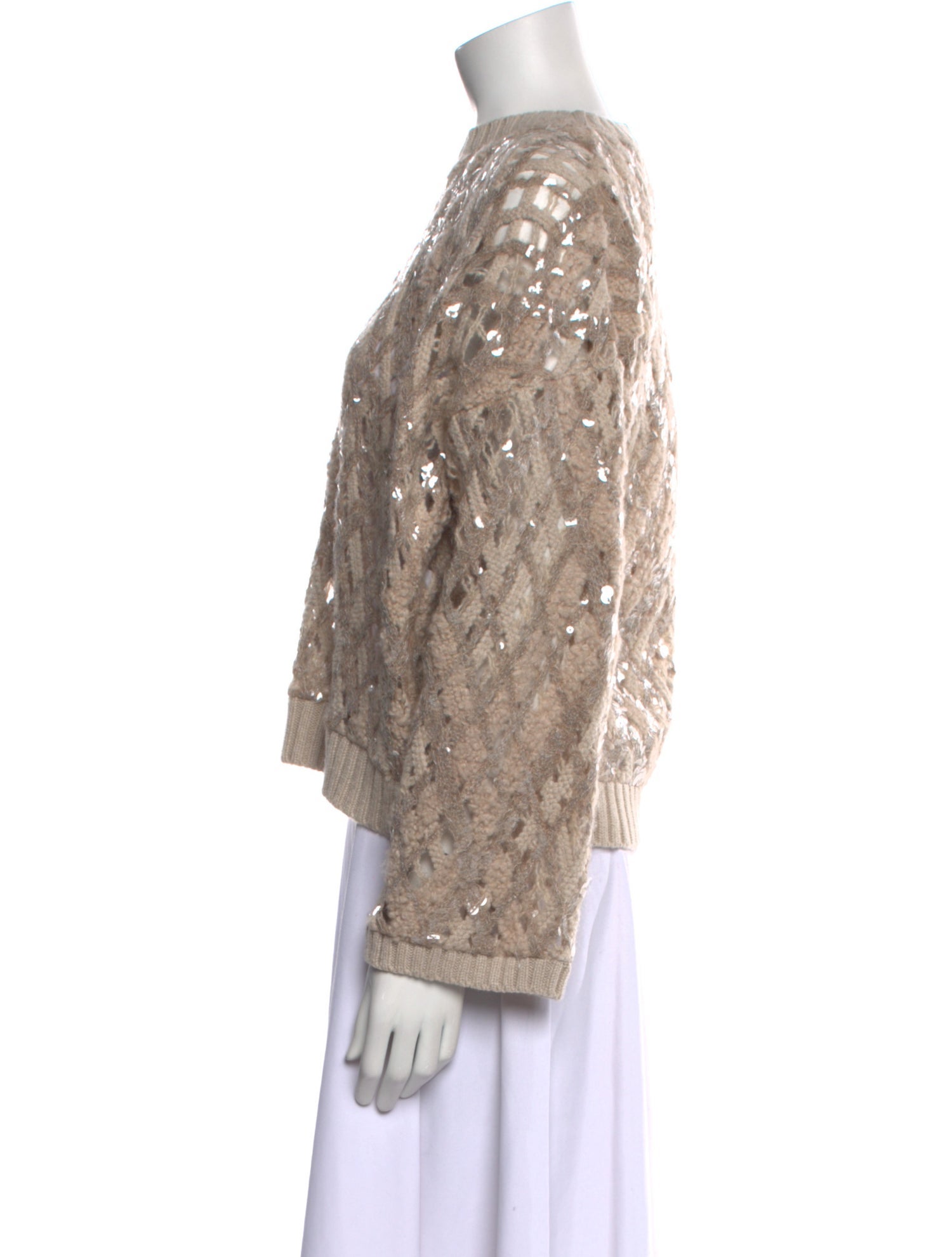 Brunello Cucinelli Printed Bateau Neckline Sweater w/ Tags