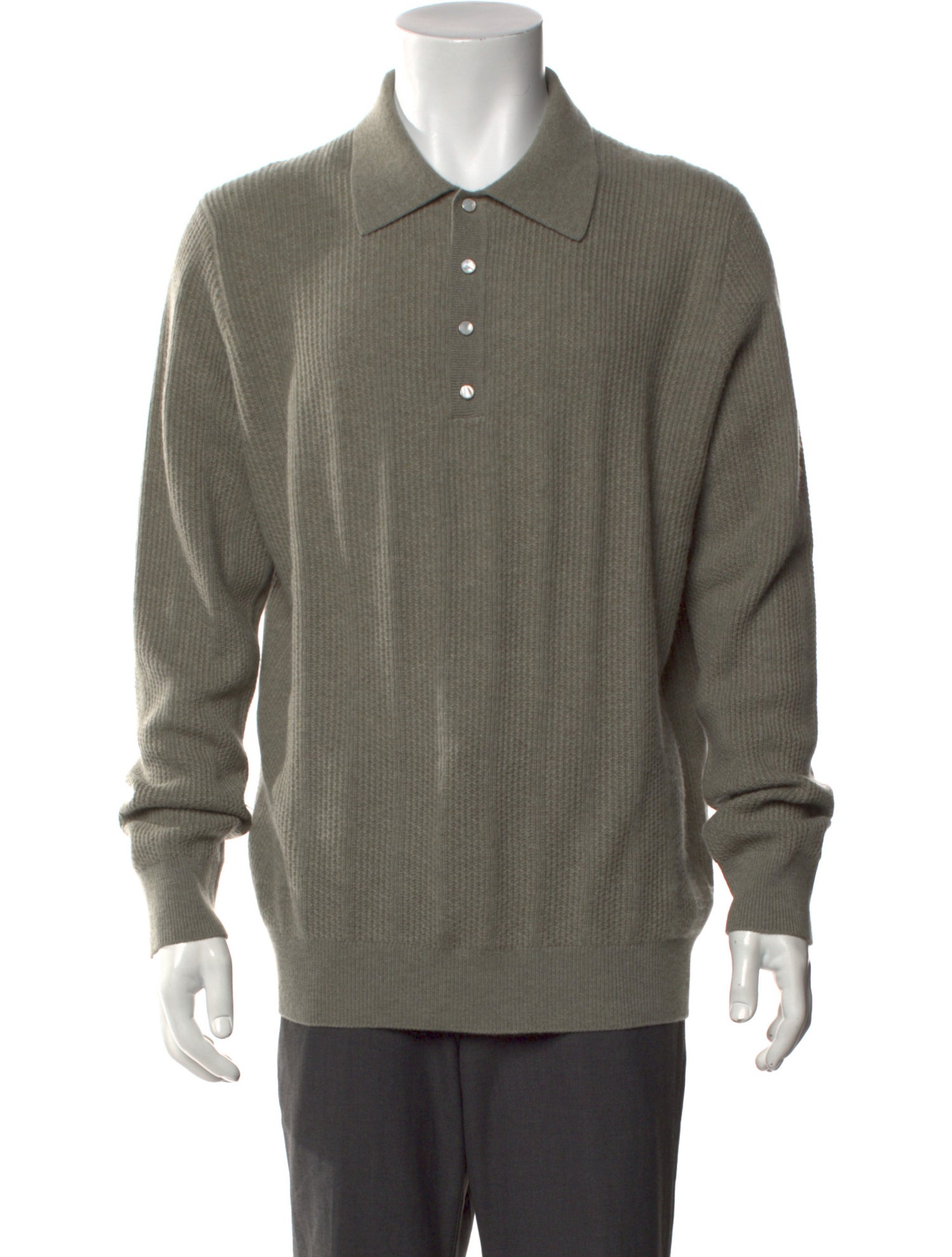 Brunello Cucinelli Cashmere Mock Neck Polo Sweater