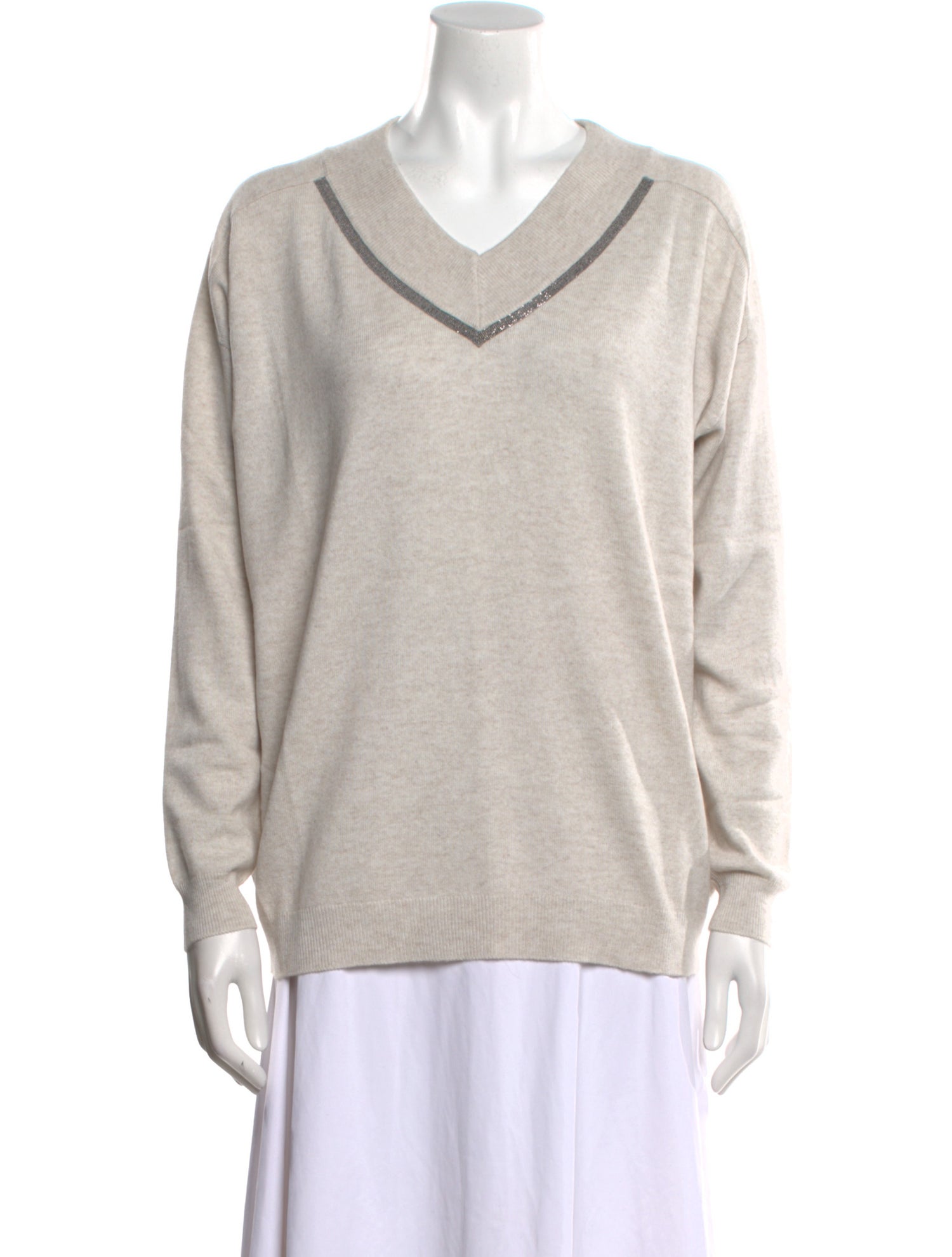 Brunello Cucinelli Cashmere V-Neck Sweater w/ Tags