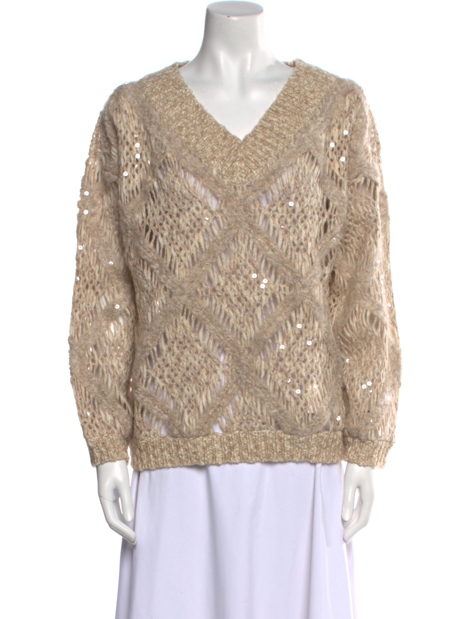 Brunello Cucinelli Wool V-Neck Sweater w/ Tags