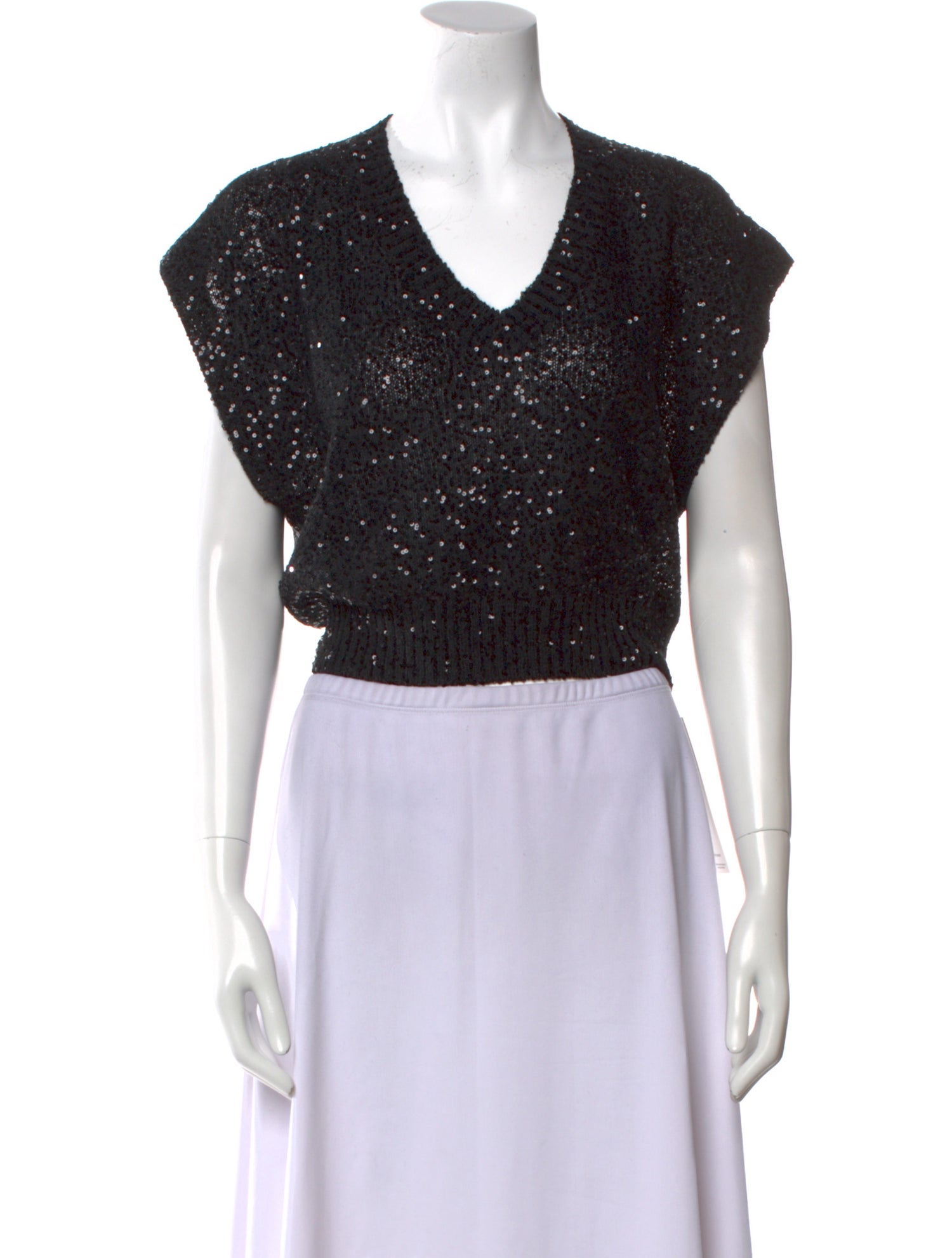 Brunello Cucinelli Linen V-Neck Sweater