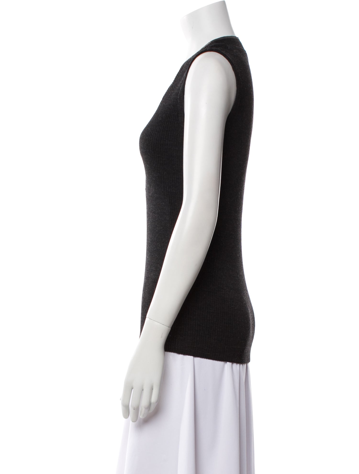 Brunello Cucinelli Wool V-Neck Top