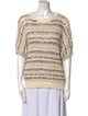 Brunello Cucinelli Striped Scoop Neck Top