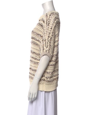 Brunello Cucinelli Striped Scoop Neck Top