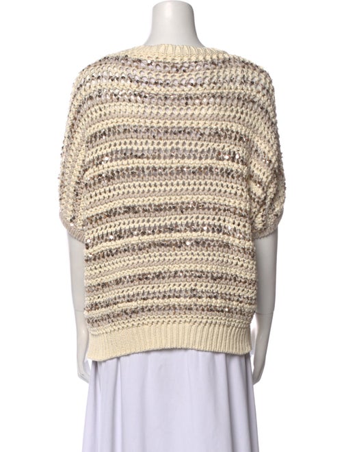 Brunello Cucinelli Striped Scoop Neck Top