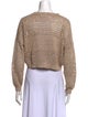 Brunello Cucinelli Bateau Neckline Long Sleeve Crop Top