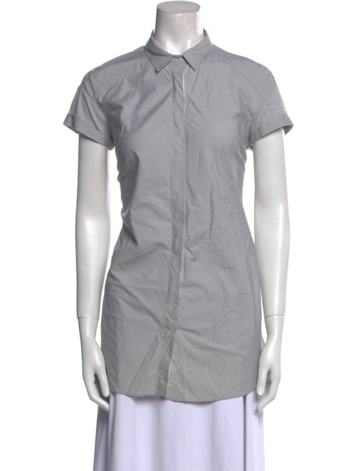 Brunello Cucinelli Short Sleeve Button-Up Top