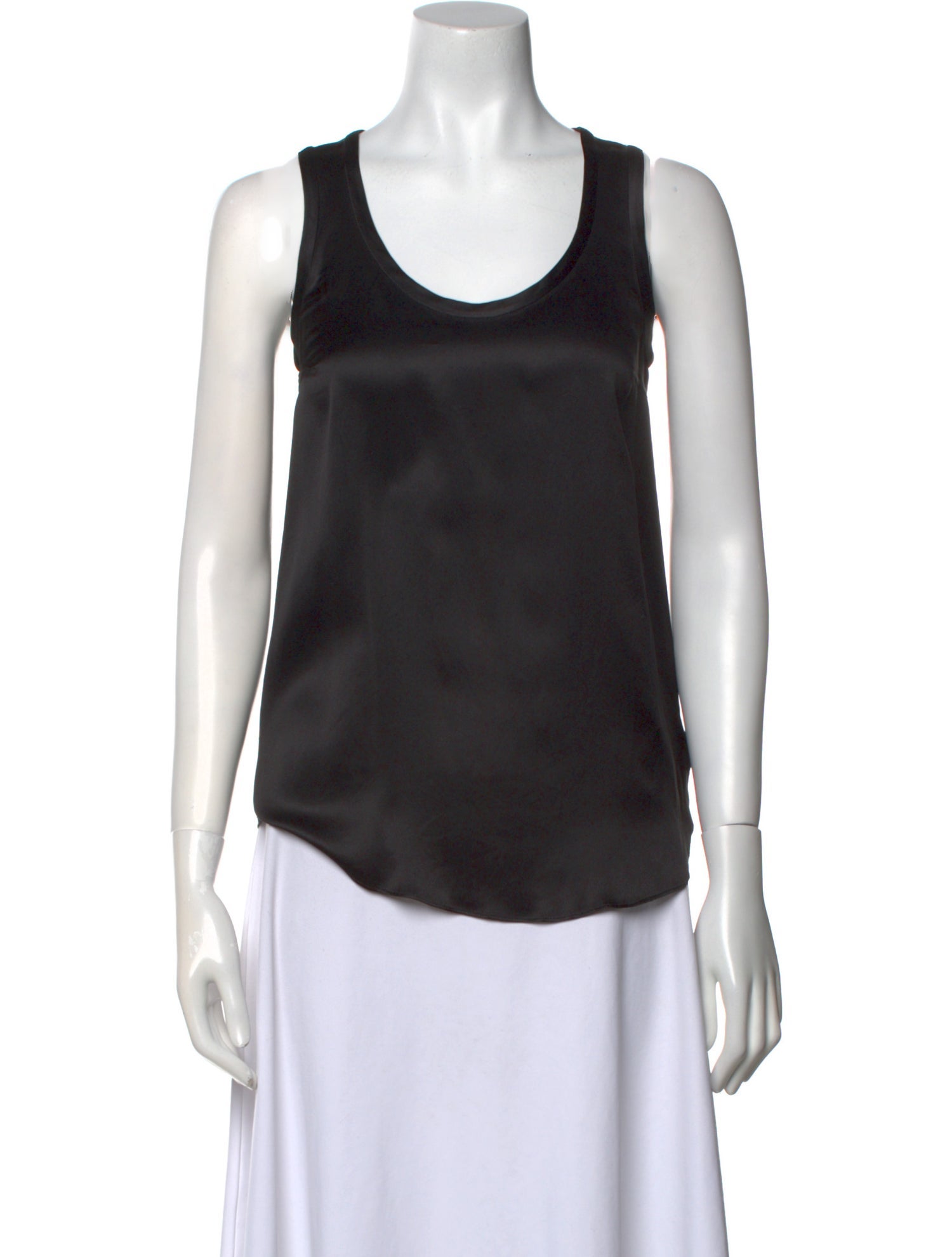 Brunello Cucinelli Silk Scoop Neck Top