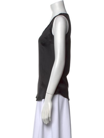 Brunello Cucinelli Silk Scoop Neck Top