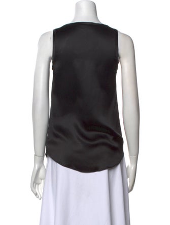 Brunello Cucinelli Silk Scoop Neck Top