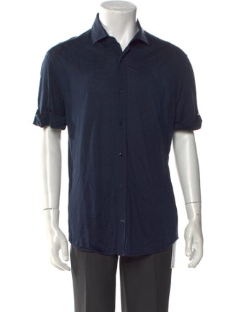 Brunello Cucinelli Silk Short Sleeve Shirt