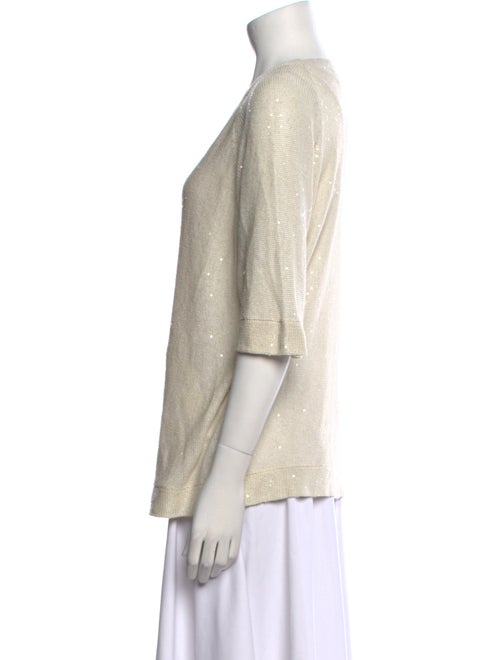 Brunello Cucinelli Linen Scoop Neck Sweater