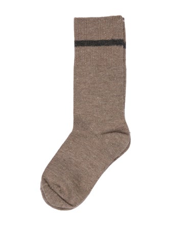 Brunello Cucinelli Striped Cashmere Socks