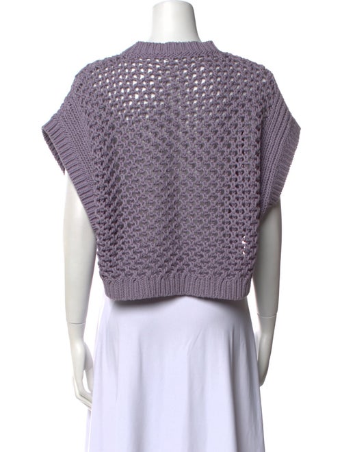 Brunello Cucinelli Mock Neck Short Sleeve Crop Top