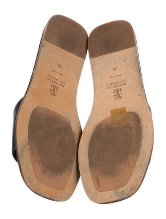 Brunello Cucinelli Monili Leather Slides