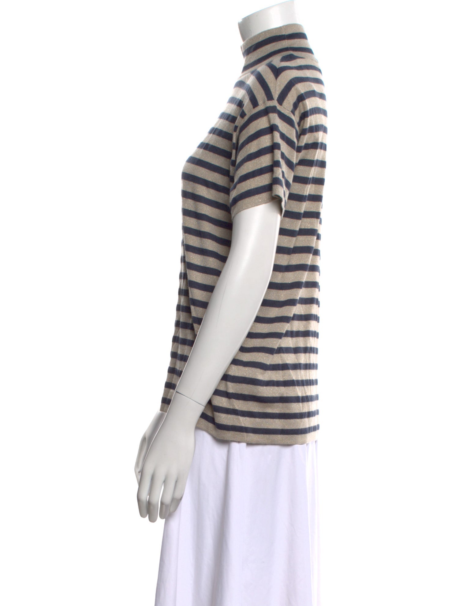 Brunello Cucinelli Striped Turtleneck Sweater w/ Tags