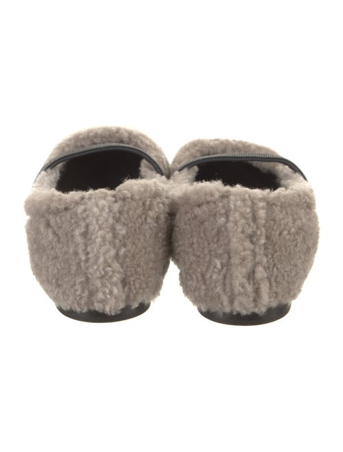 Brunello Cucinelli Fur Beaded Accents Mary Jane Flats