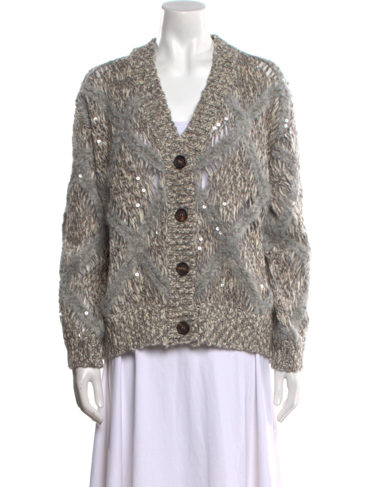 Brunello Cucinelli Wool V-Neck Sweater w/ Tags