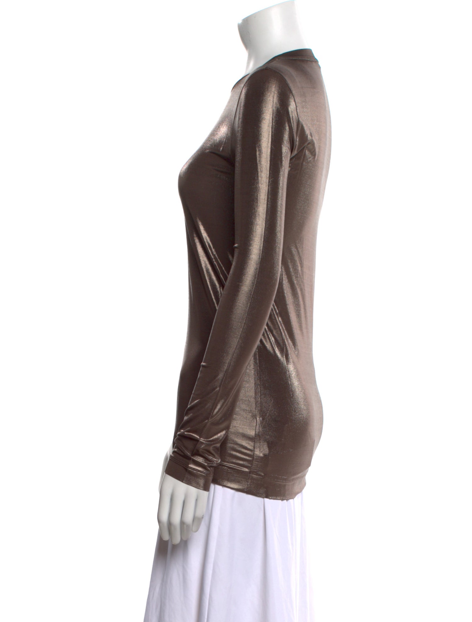 Brunello Cucinelli Crew Neck Long Sleeve Top w/ Tags