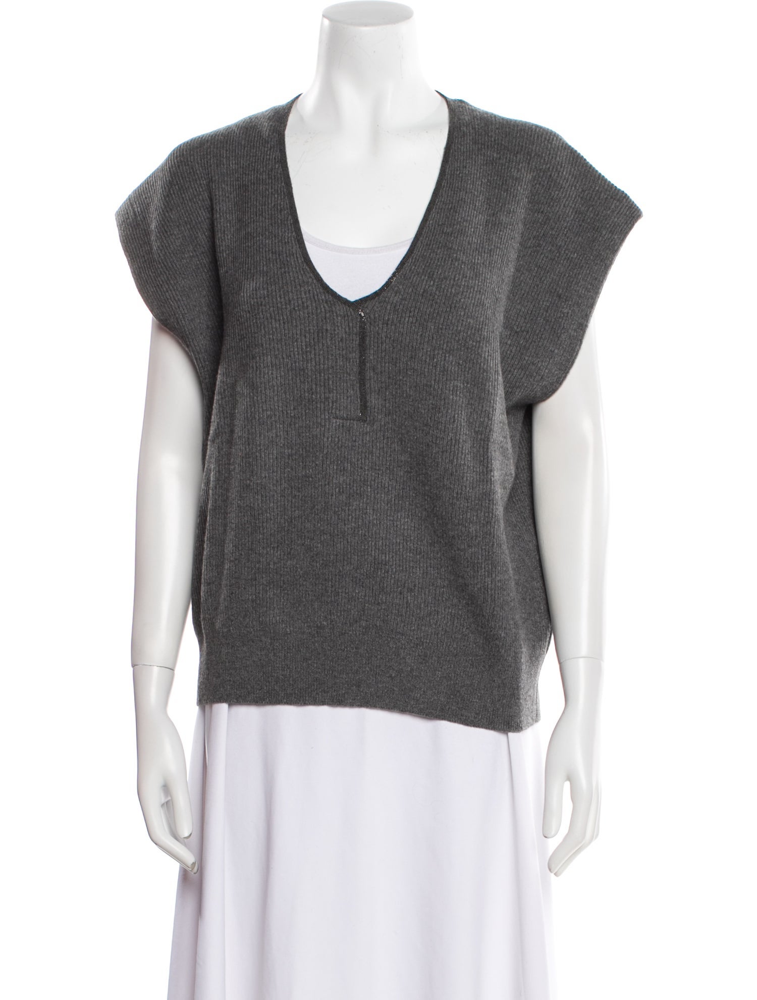 Brunello Cucinelli Cashmere V-Neck Sweater w/ Tags