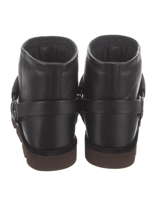 Brunello Cucinelli Leather Printed Lace-Up Boots