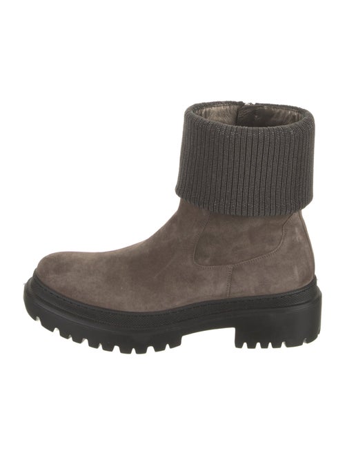 Brunello Cucinelli Suede Moto Boots