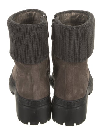 Brunello Cucinelli Suede Moto Boots