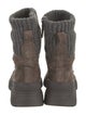 Brunello Cucinelli Suede Beaded Accents Combat Boots