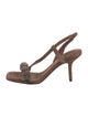 Brunello Cucinelli Suede Studded Accents Slingback Sandals