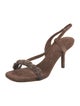 Brunello Cucinelli Suede Studded Accents Slingback Sandals