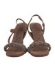 Brunello Cucinelli Suede Studded Accents Slingback Sandals