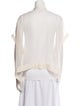 Brunello Cucinelli Mock Neck Short Sleeve Blouse