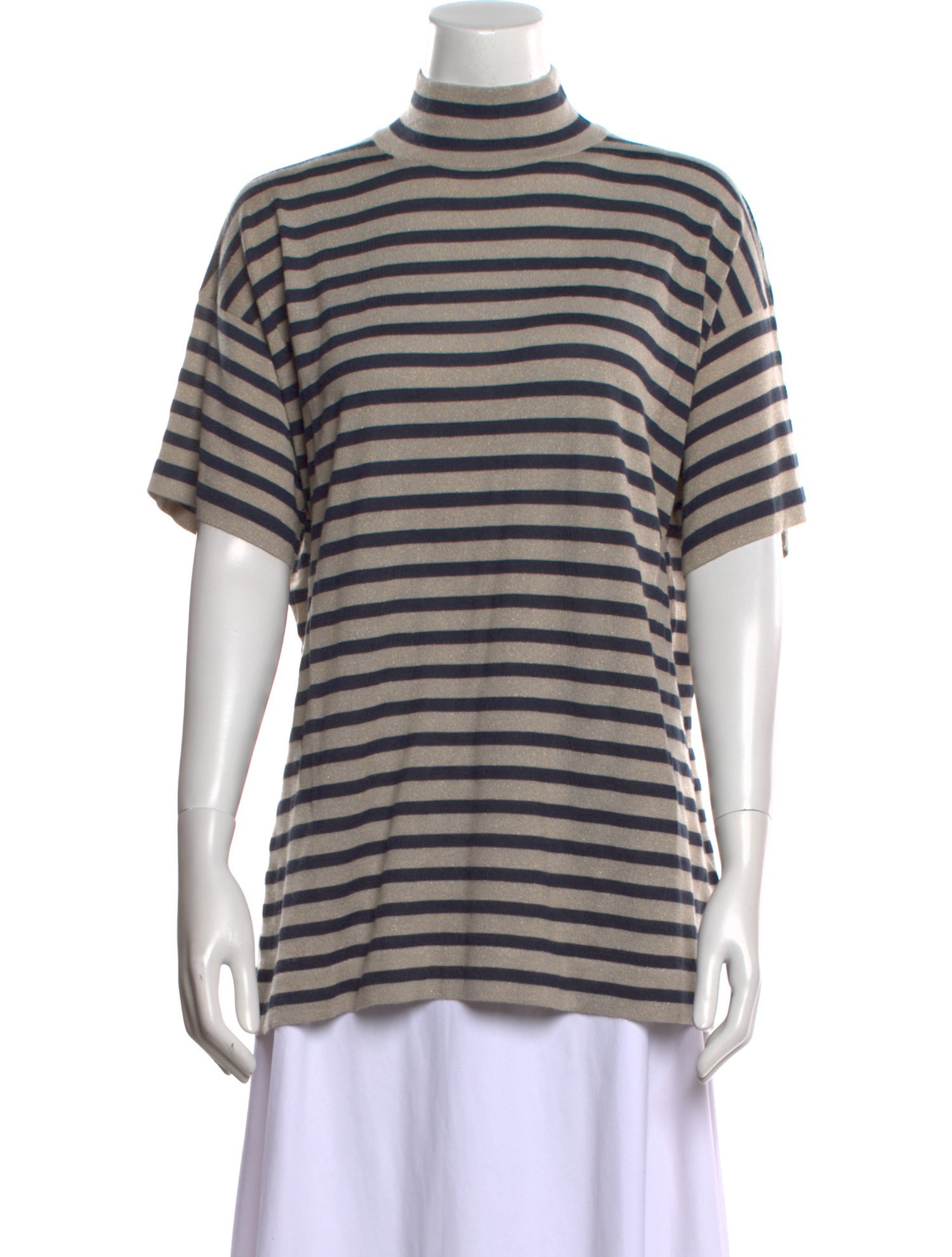 Brunello Cucinelli Cashmere Striped T-Shirt