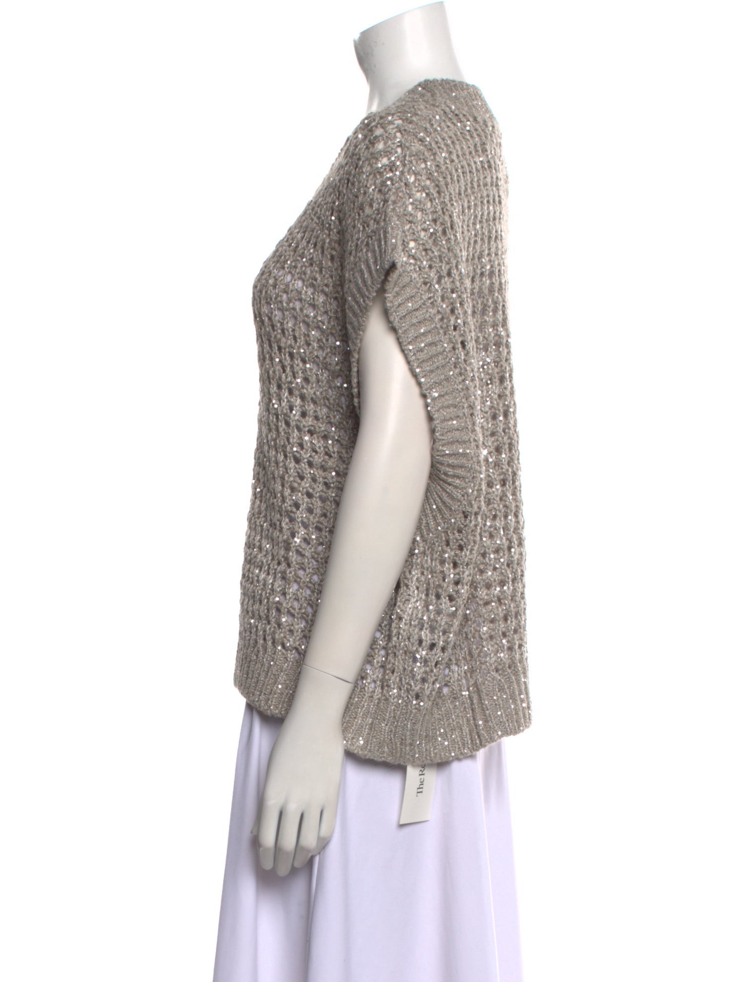 Brunello Cucinelli Silk V-Neck Sweater