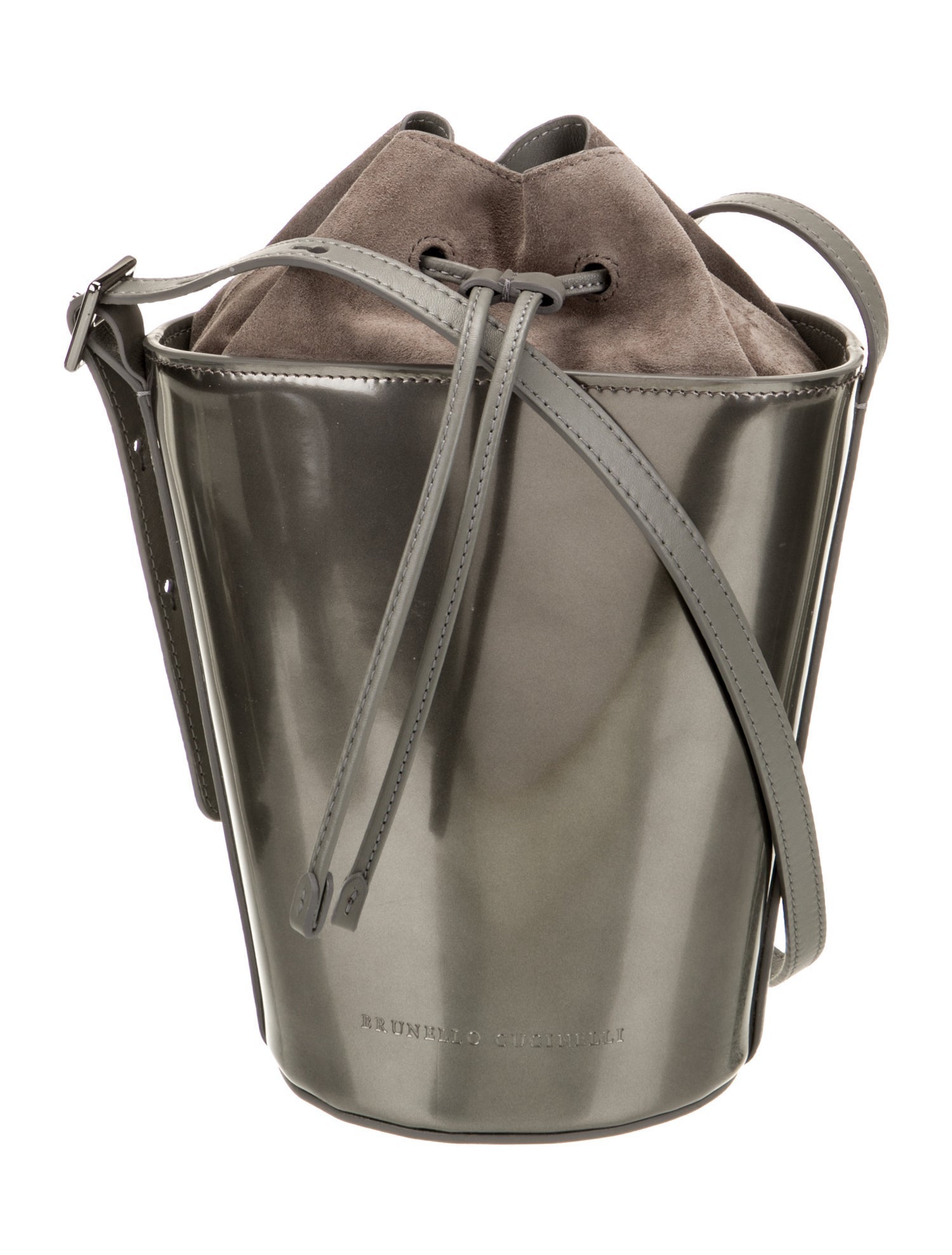 Brunello Cucinelli Patent Leather Bucket Bag