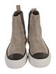 Brunello Cucinelli Suede Colorblock Pattern Sneakers