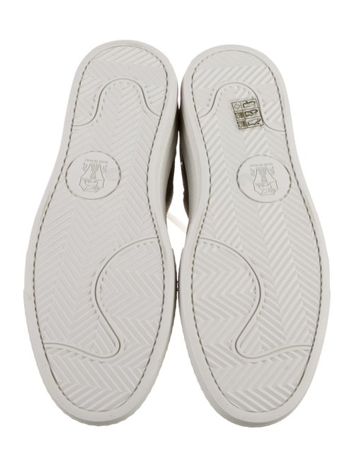 Brunello Cucinelli Suede Colorblock Pattern Sneakers