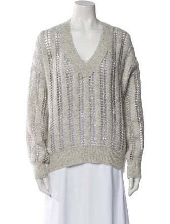 Brunello Cucinelli Wool Striped Sweater
