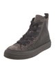 Brunello Cucinelli Suede Beaded Accents Sneakers