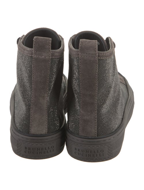 Brunello Cucinelli Suede Beaded Accents Sneakers