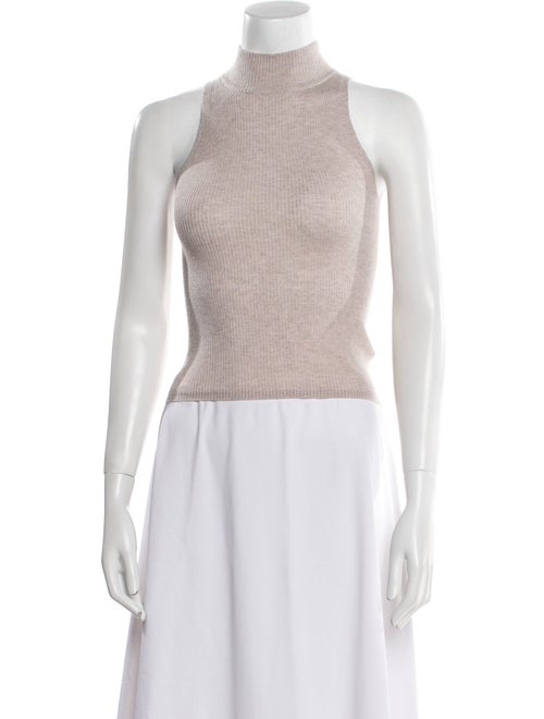 Brunello Cucinelli Turtleneck Sleeveless Crop Top