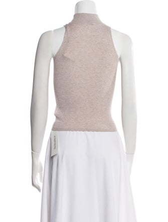 Brunello Cucinelli Turtleneck Sleeveless Crop Top