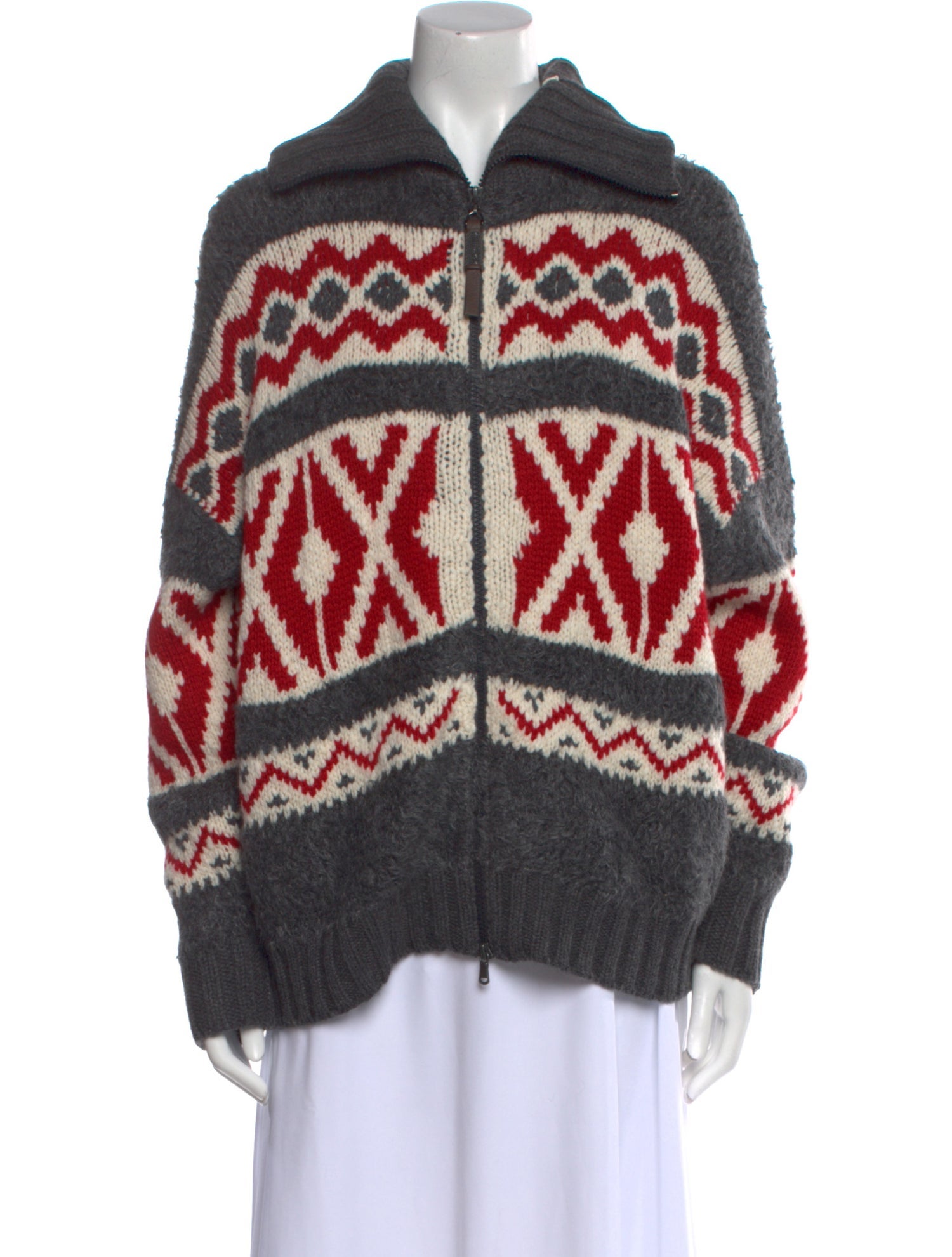 Brunello Cucinelli Cashmere Patterned Sweater