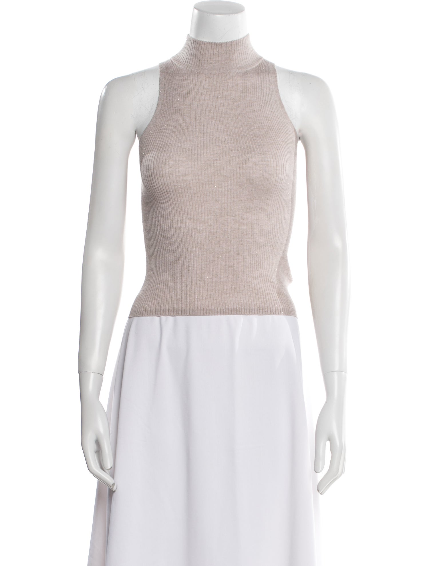 Brunello Cucinelli Turtleneck Sleeveless Top