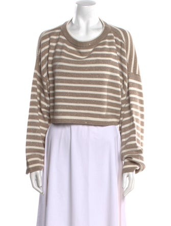 Brunello Cucinelli Striped Scoop Neck Sweater