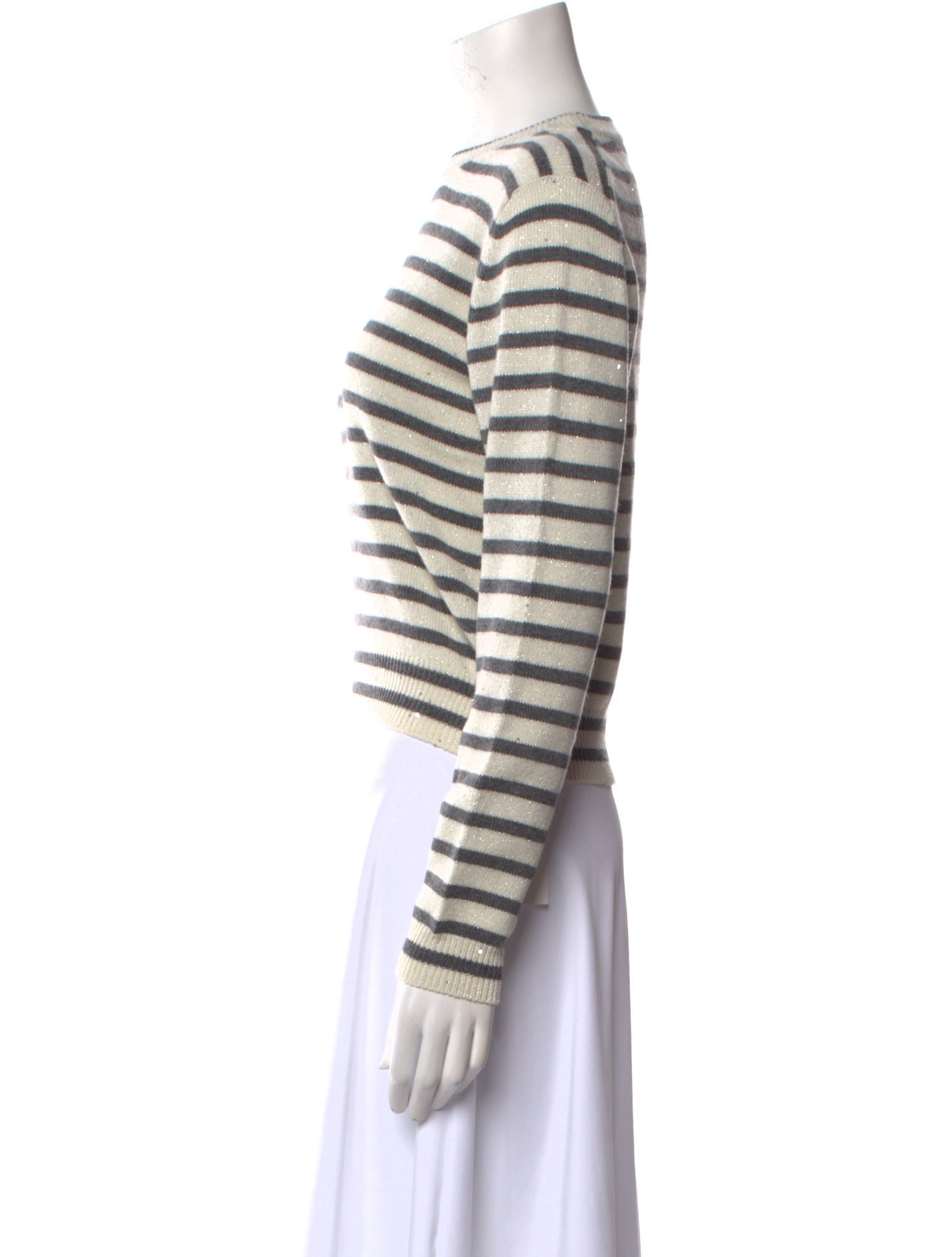 Brunello Cucinelli Striped Crew Neck Sweater